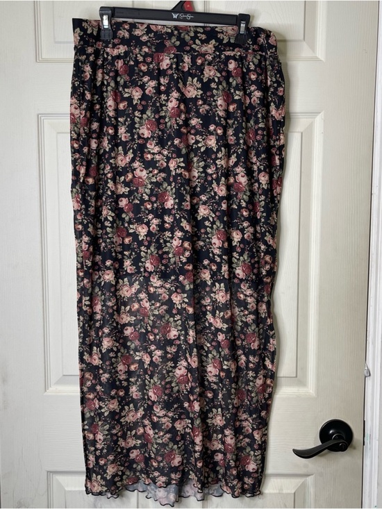 torrid Dresses & Skirts - Torrid Womens Floral Multi Color Mesh Maxi Skirt Sz 1